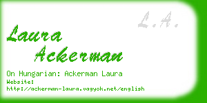 laura ackerman business card